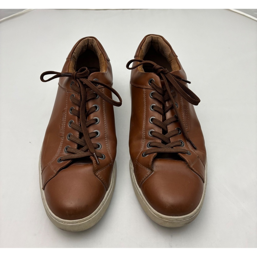 Kenneth Cole New York Liam‎ Brown Leather Sneakers Mens 11 Low Top Lace Up Shoes